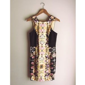 Multi colored knee length dress